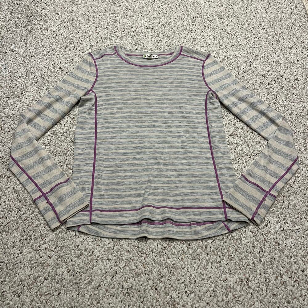 Dakini 100% Merino Wool Baselayer Sweater Striped XL Outdoor Gorpcore FLAW